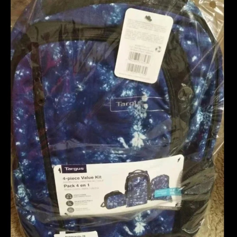Targus 4 Piece Value Backpack Kit: gym bag, lunchbox, pouch, and backpack